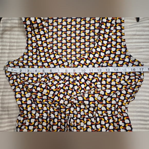 Bebop Retro Sleeveless Apple Bow Dress. Size M. Pockets. Office Work Casual Fall - Picture 8 of 9